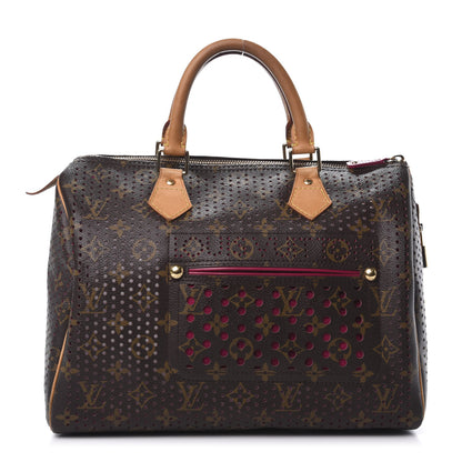 Louis Vuitton Monogram Perforated Speedy 30 Fuchsia 1 of 12