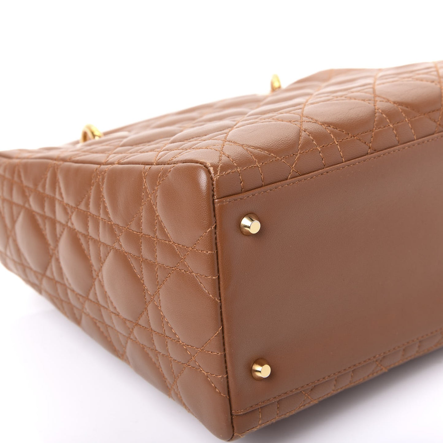 Lambskin Cannage Medium Lady Dior Tan