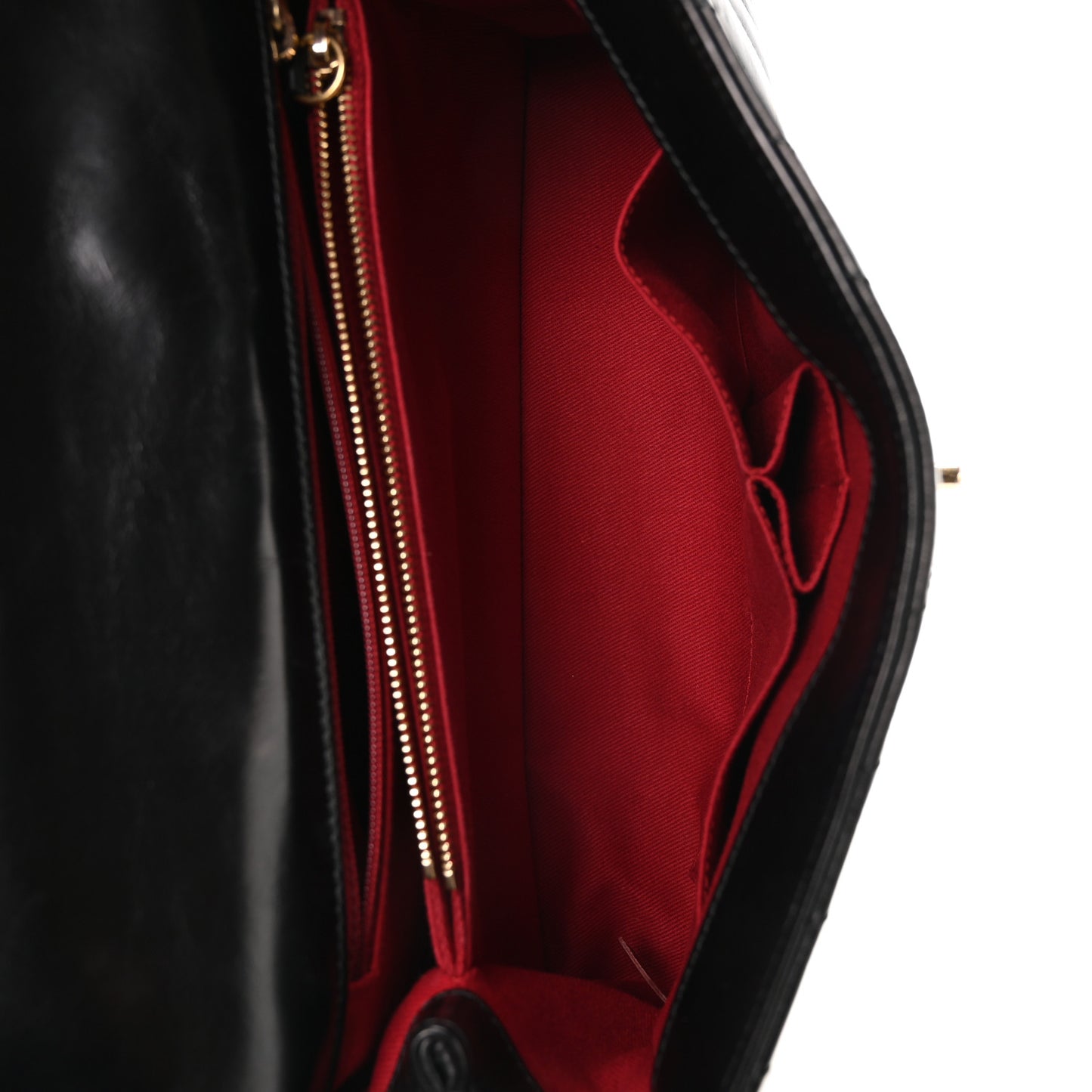 Aged Calfskin Chevron Quilted Small Coco Handle Flap Black