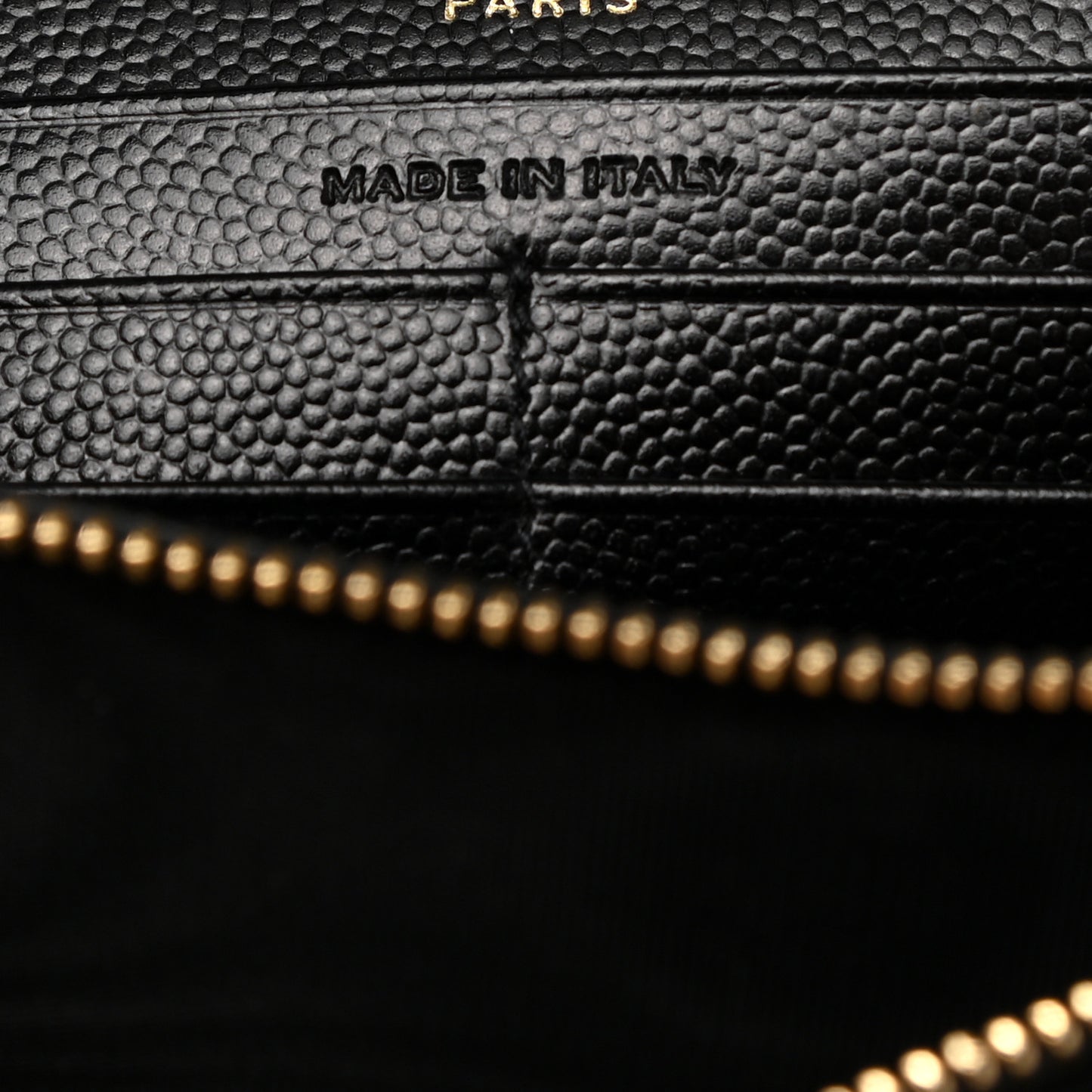 Grain De Poudre Matelasse Chevron Monogram Flap Wallet Black