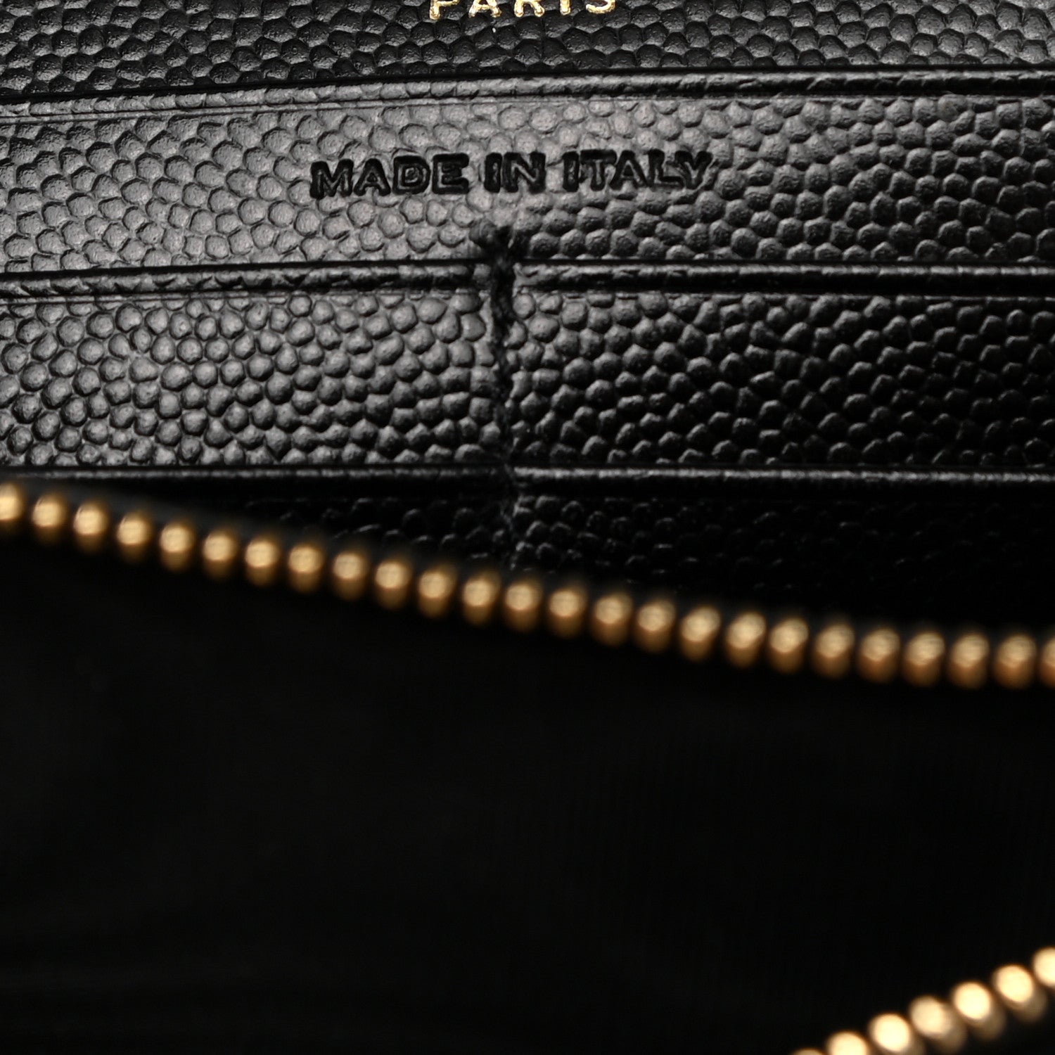 Saint Laurent Grain De Poudre Matelasse Chevron Monogram Flap Wallet Black 7 of 8