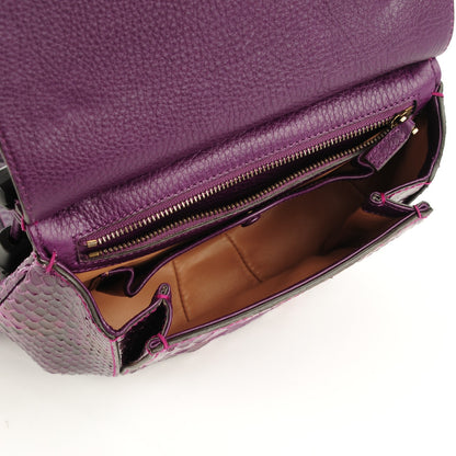 Gucci Python Small Nouveau Fringe Shoulder Bag Purple 6 of 6