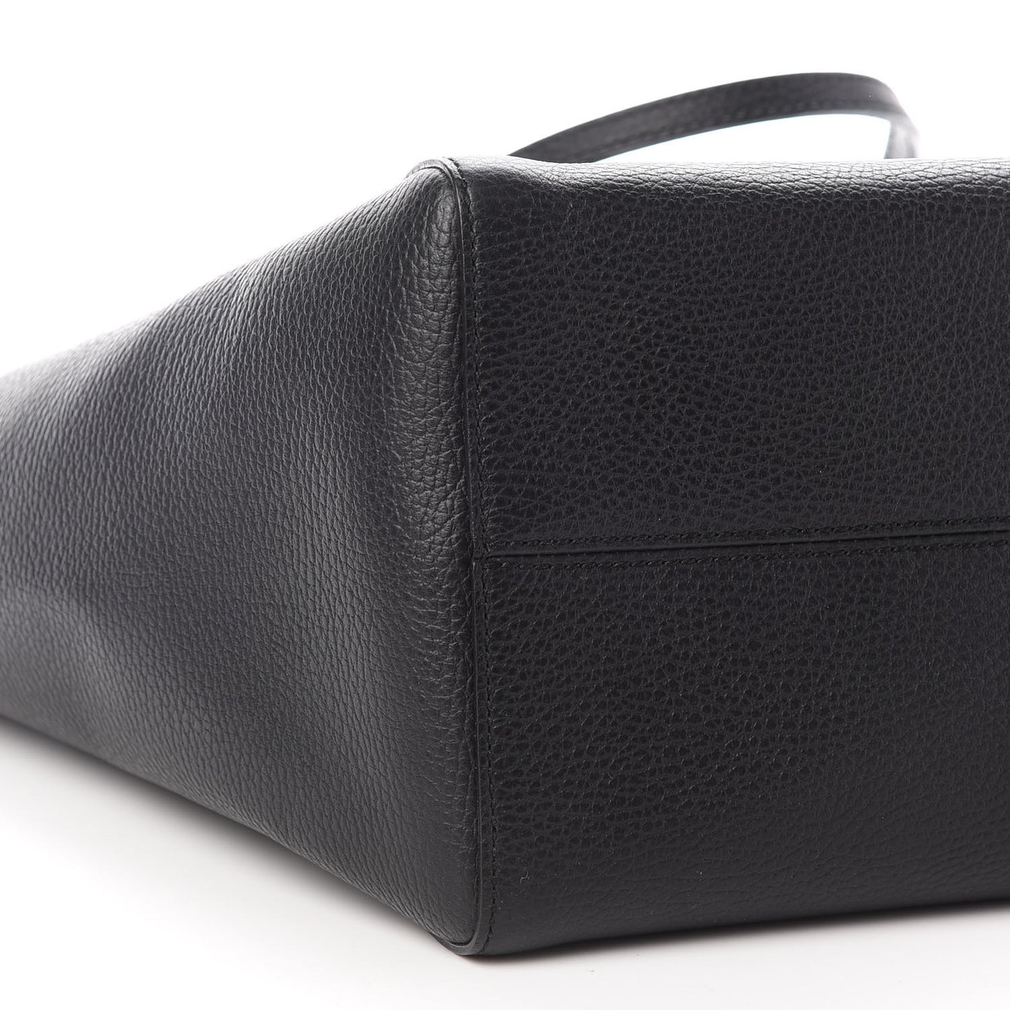 Pebbled Calfskin Medium Swing Tote Black