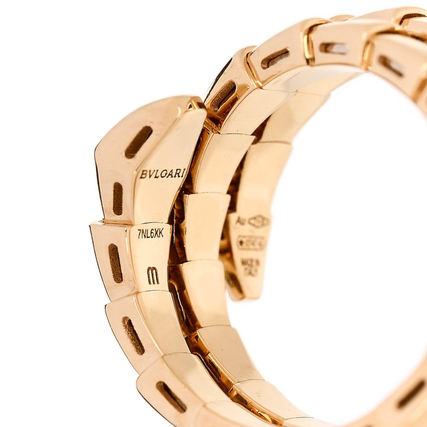 18K Yellow Gold Diamond Serpenti Viper Wrap Ring M