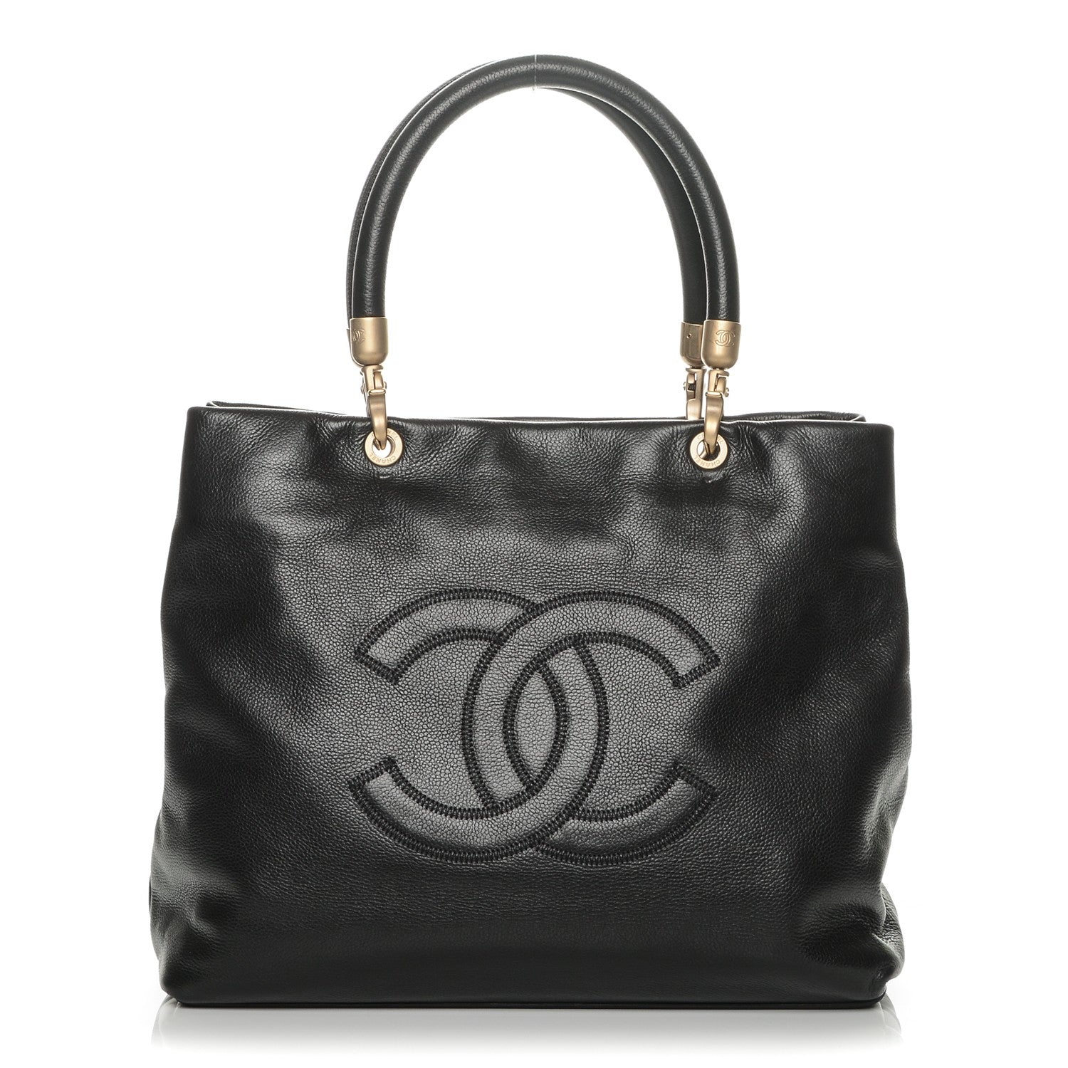Chanel Deerskin CC Tote Black 1 of 7