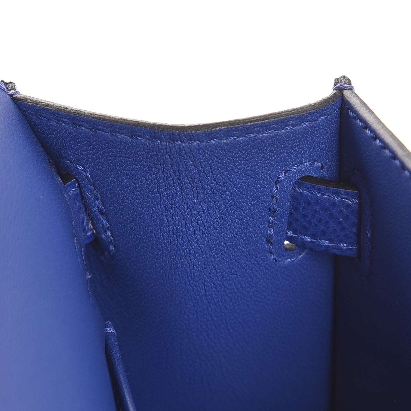 Epsom Mini Kelly Sellier 20 Bleu Electrique