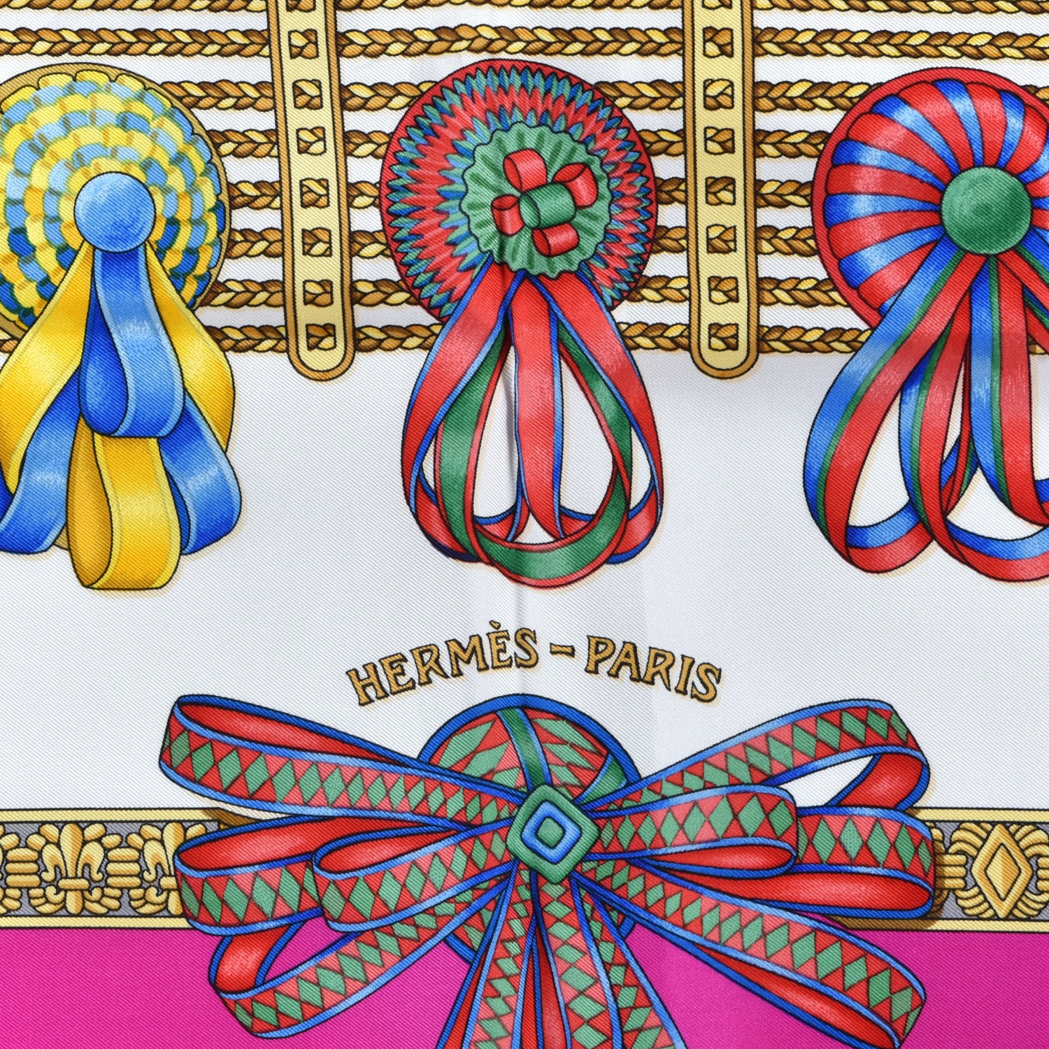 Hermes Silk Les Rubans Du Cheval Scarf 90 3 of 4