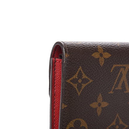 Louis Vuitton Monogram Emilie Wallet Red 9 of 11