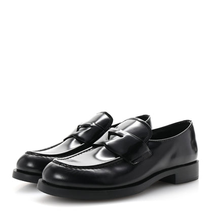 Prada Spazzolato Loafers 37 Black 4 of 10