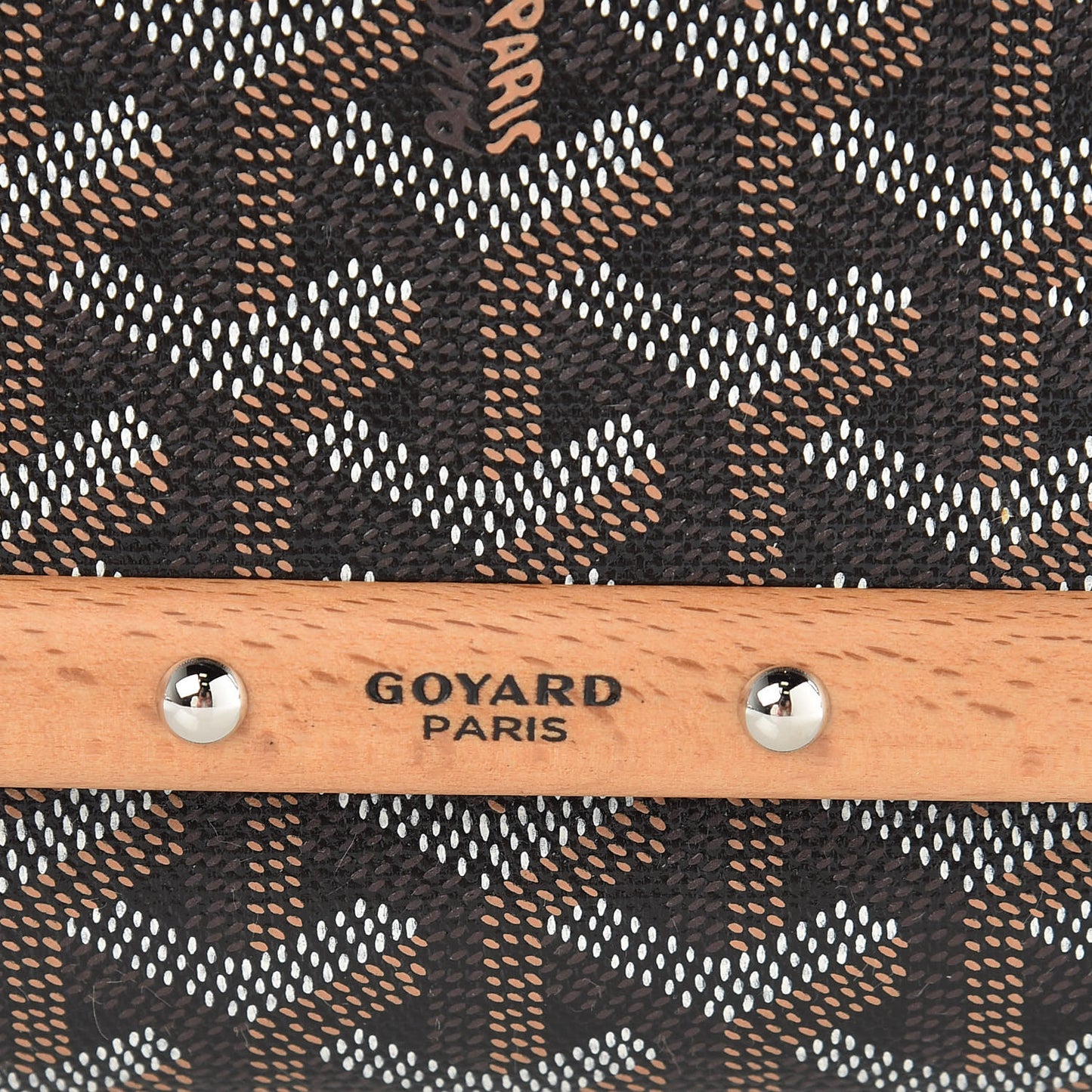 Goyardine Monte Carlo Bois Clutch With Strap Black