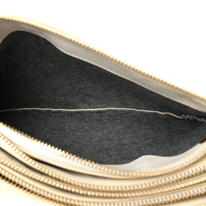 Celine Lambskin Large Trio Crossbody Bag White 6 of 18