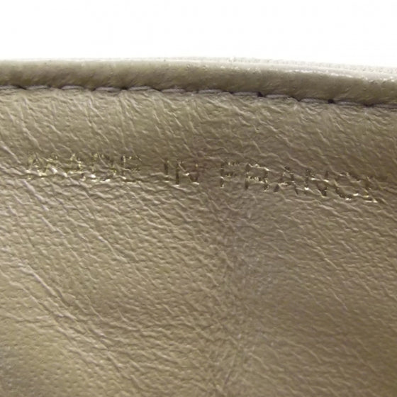 Lambskin East West Chocolate Bar Classic Flap Beige