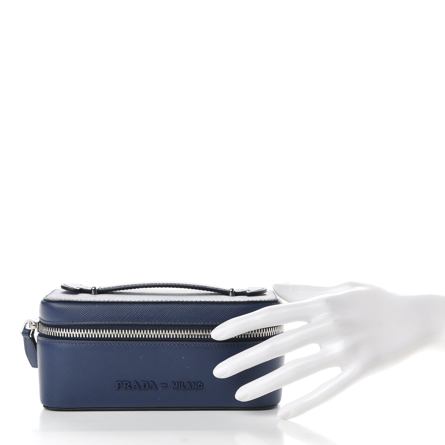 Prada Saffiano Beauty Small Pouch Bluette Astrale 2 of 10