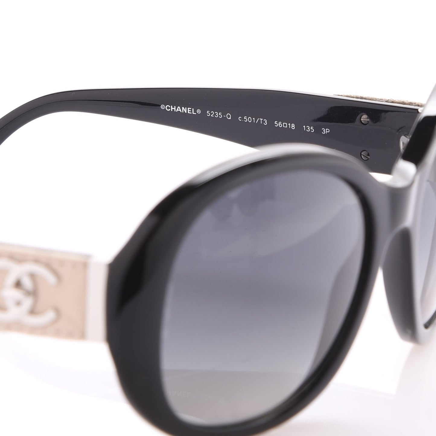 Acetate CC Turnlock Sunglasses 5235-Q Black Beige