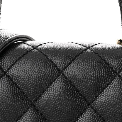 Chanel Caviar Quilted Extra Mini Coco Handle Flap Black 9 of 11