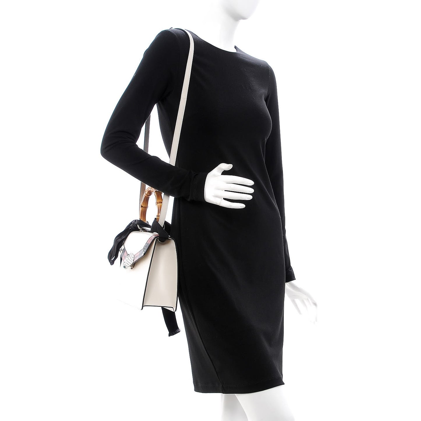 Calfskin Snakeskin Small Lilith Top Handle Bag White
