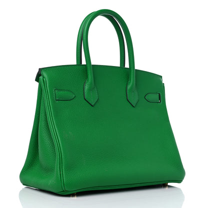 Hermes Taurillon Clemence Birkin 30 Bamboo 3 of 13