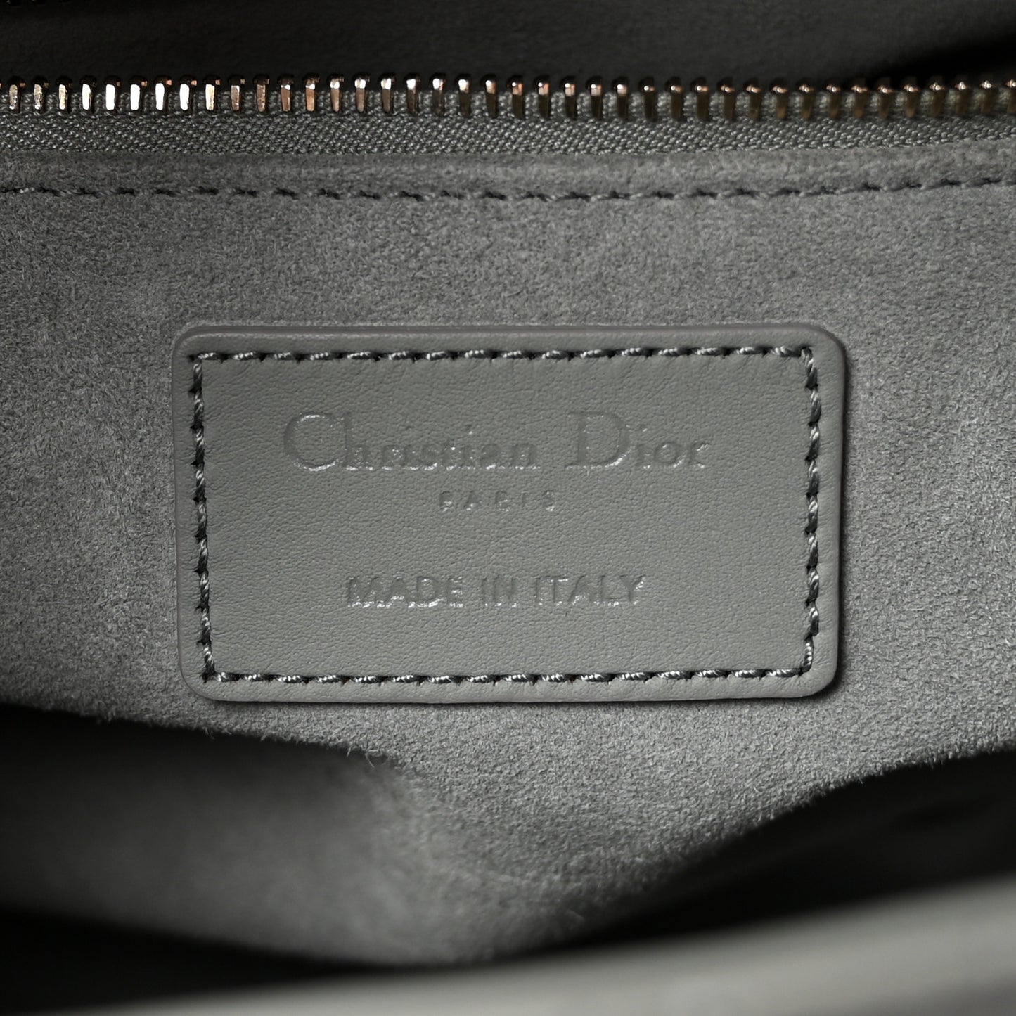 Ultra Matte Calfskin Cannage Medium Lady Dior Grey Stone