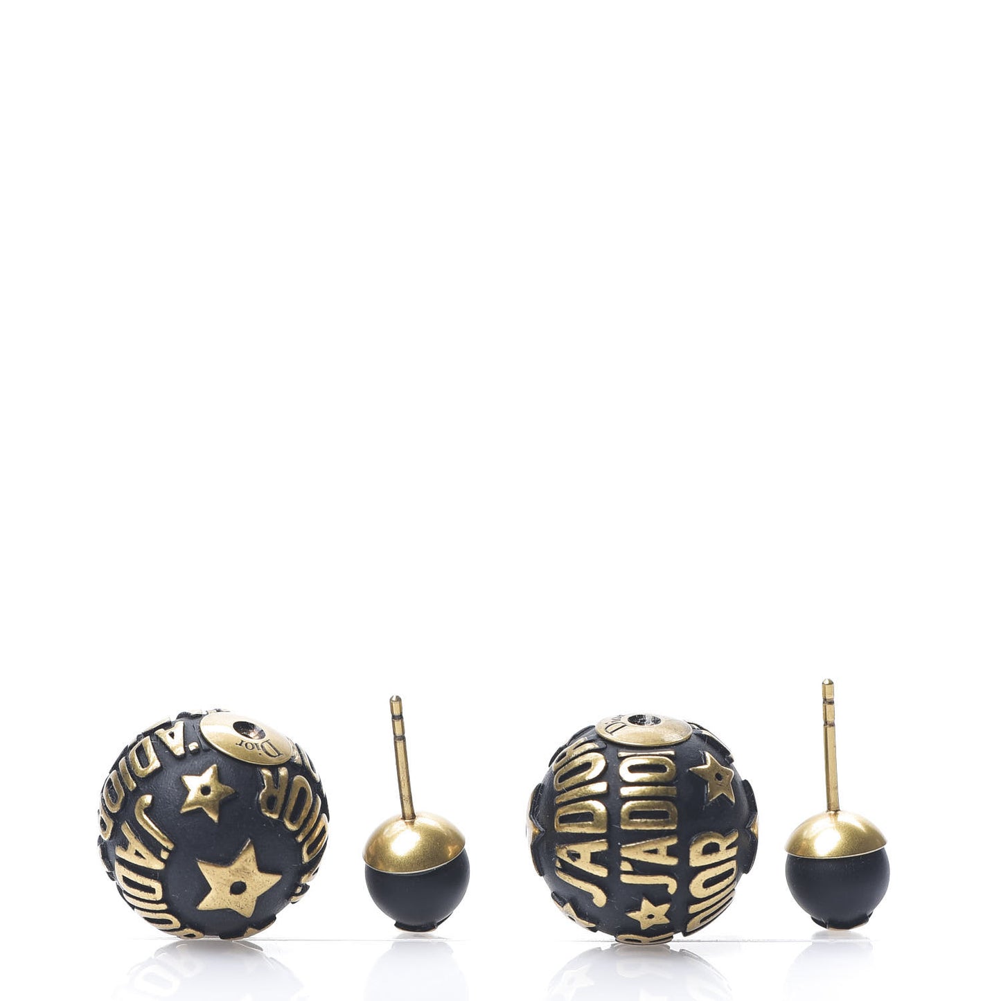 Metal J'Adior Mise En Dior Tribal Earrings Black