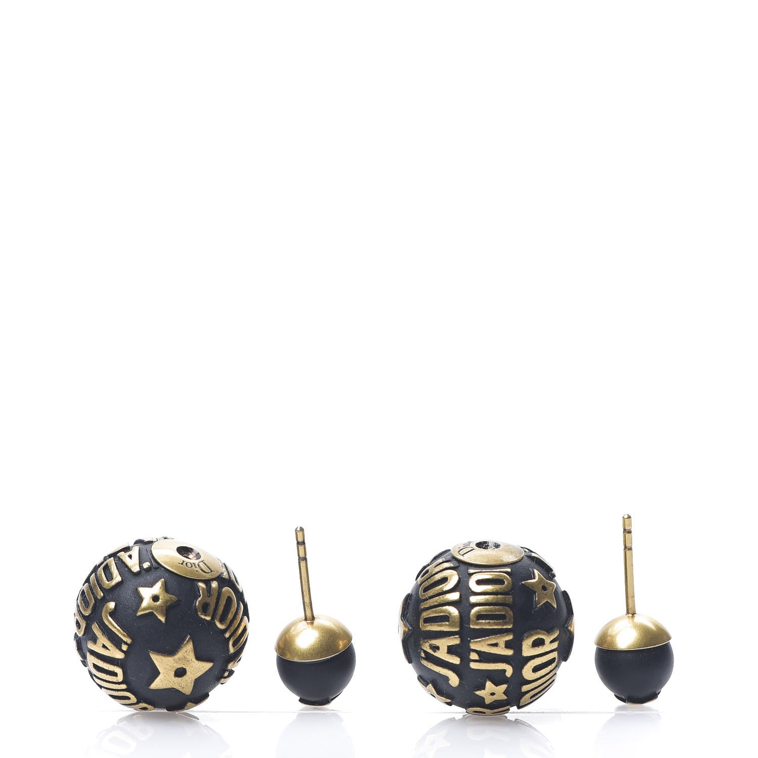 Christian Dior Metal J'Adior Mise En Dior Tribal Earrings Black 3 of 5