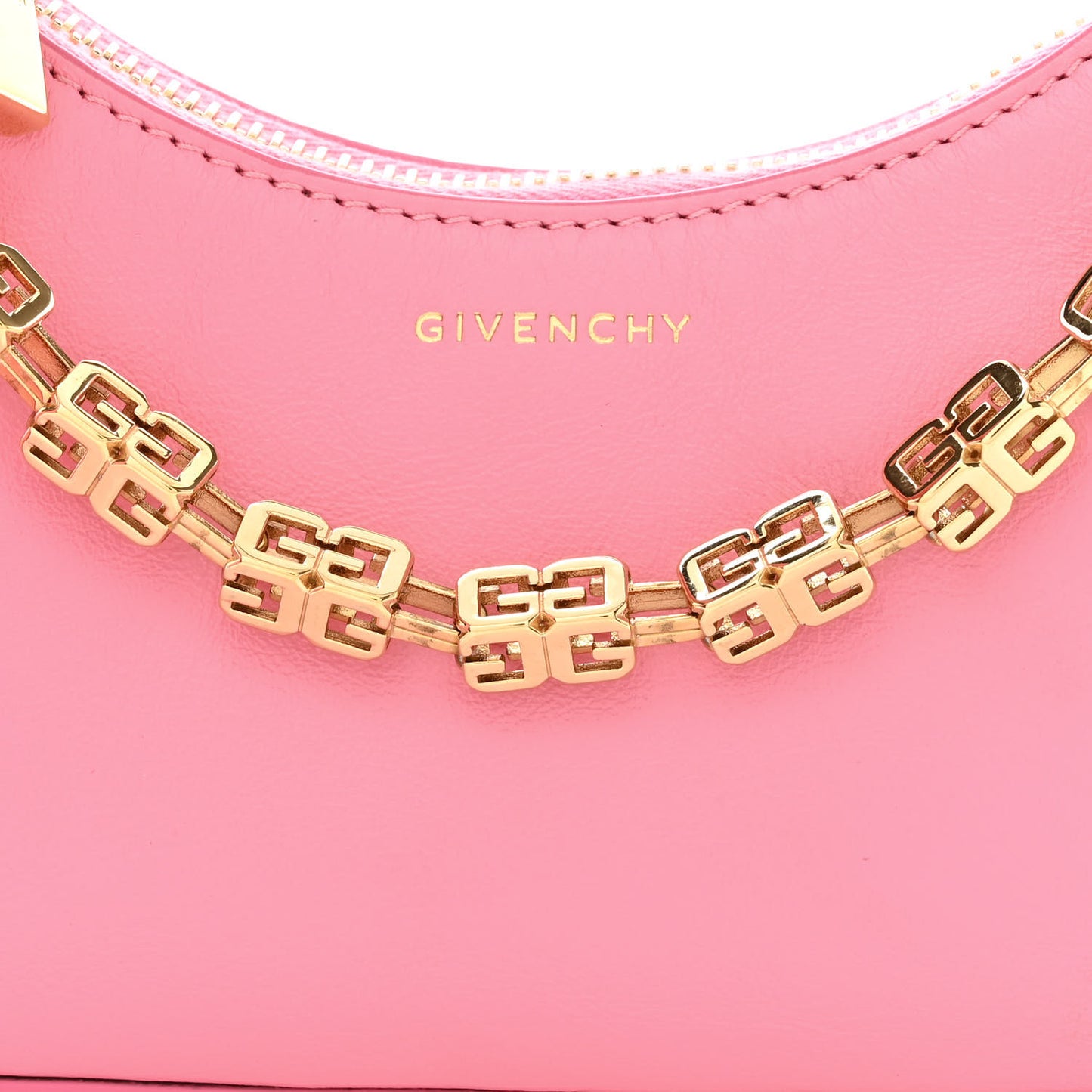 Smooth Calfskin Mini Moon Cut Out Shoulder Bag Bright Pink