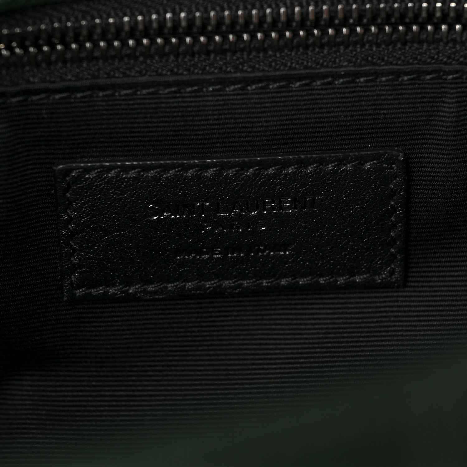 Saint Laurent Crinkled Calfskin Matelasse Monogram Medium Niki Chain Satchel New Vert Fonce 5 of 5
