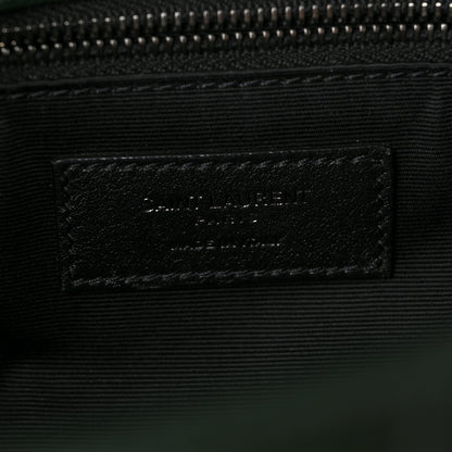 Saint Laurent Crinkled Calfskin Matelasse Monogram Medium Niki Chain Satchel New Vert Fonce 5 of 5