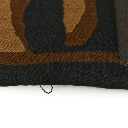 Louis Vuitton Silk Leopard Bandeau Scarf Marron 5 of 6