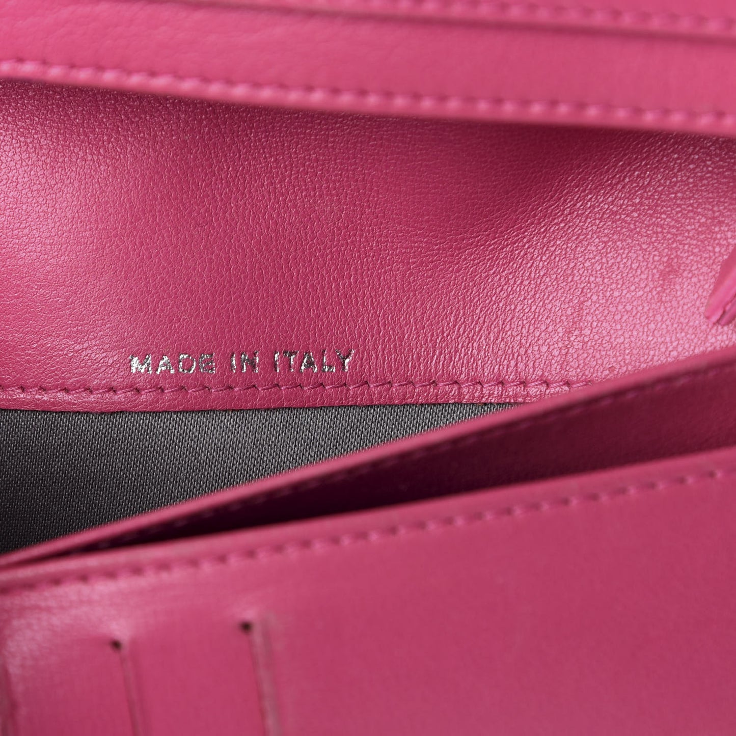 Patent Calfskin Lucky Symbols Yen Wallet Pink