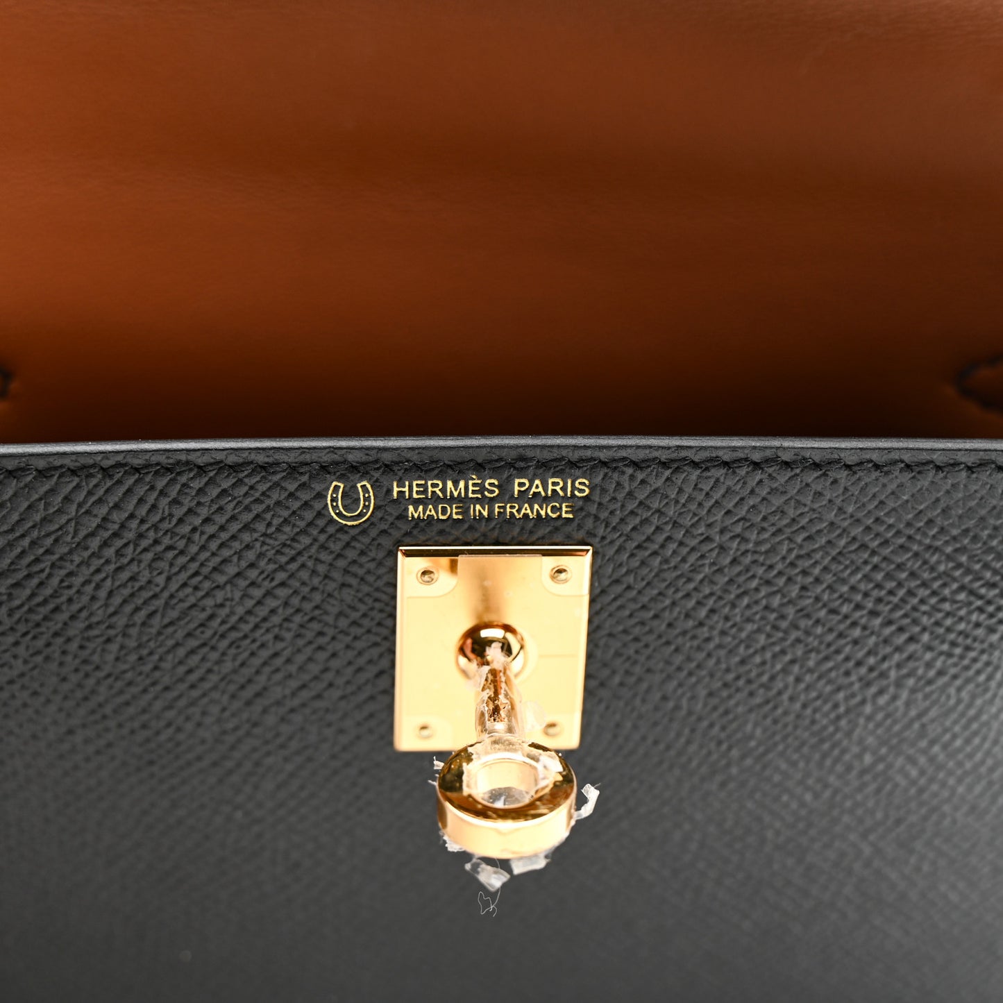 Epsom Horseshoe Mini Kelly Sellier 20 Black Gold
