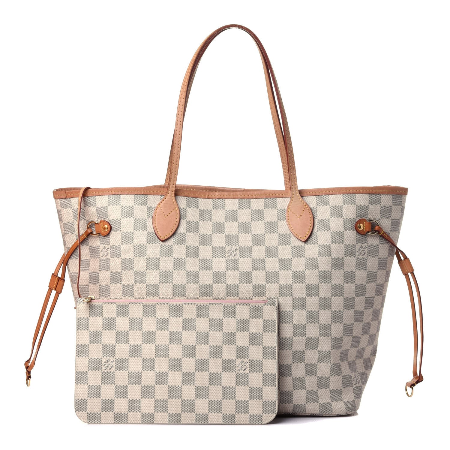Louis Vuitton Damier Azur Neo Neverfull MM Rose Ballerine 1 of 12