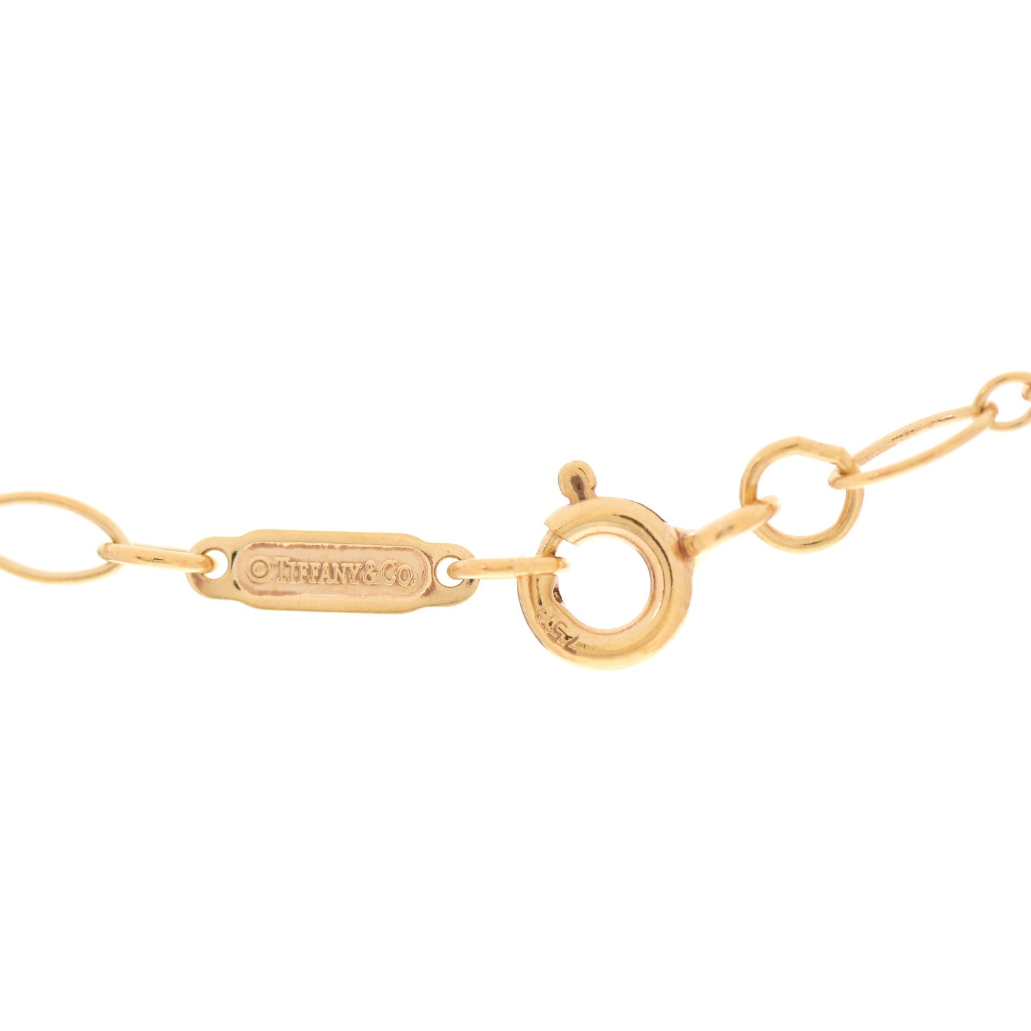Tiffany 18K Yellow Gold Oval Link Chain Necklace 16" 4 of 5