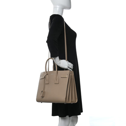 Saint Laurent Grained Calfskin Small Sac De Jour Dark Beige 3 of 10