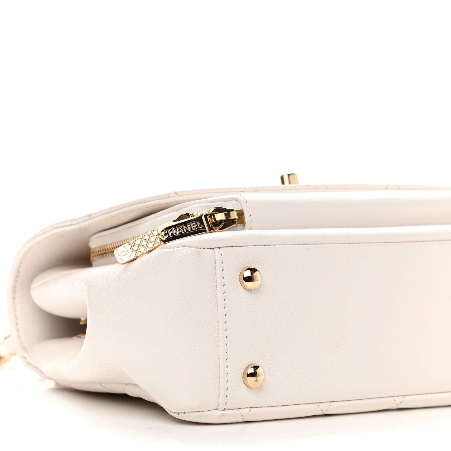 Chanel Caviar Quilted Medium Business Affinity Flap White 9 of 12