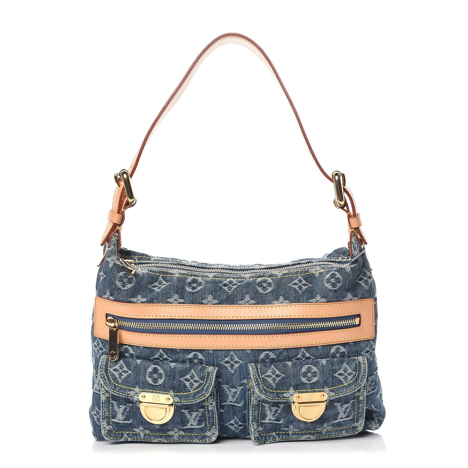 Louis Vuitton Monogram Denim Baggy PM Blue 1 of 9