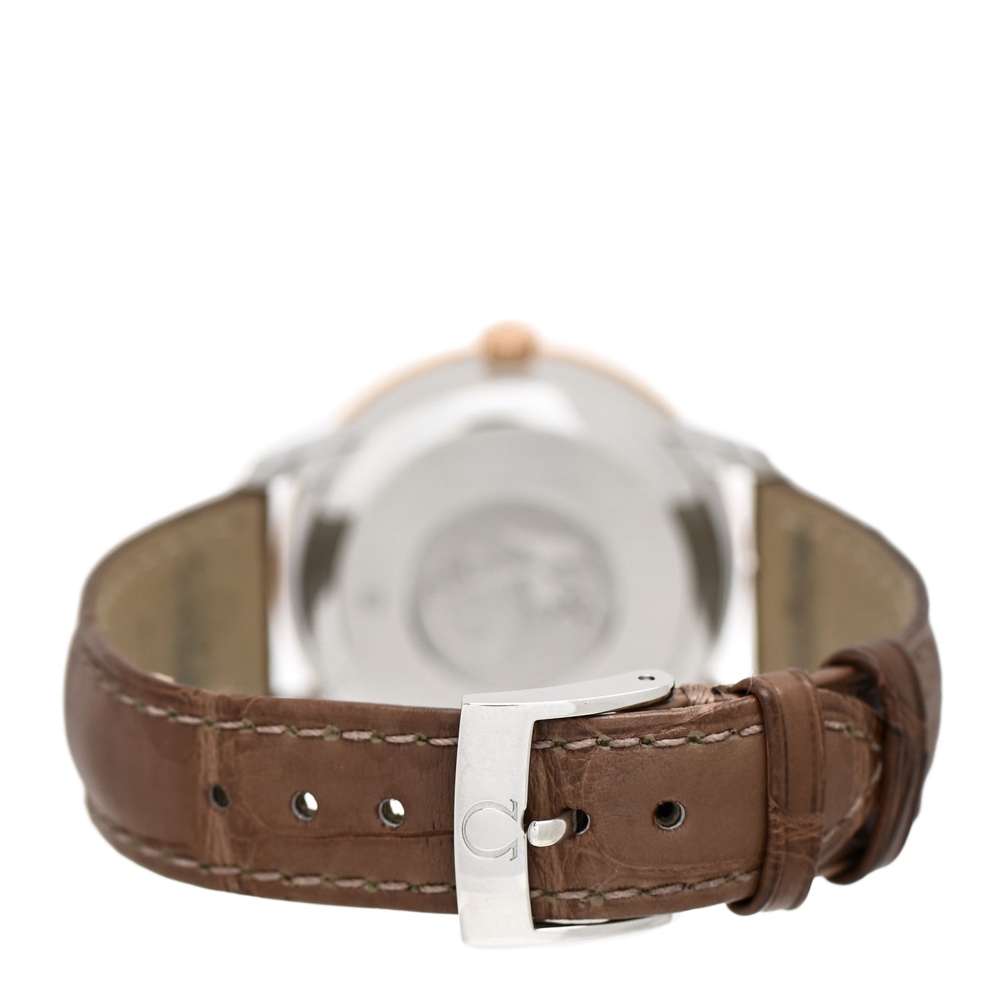 Stainless Steel 18K Red Gold Alligator 33mm De Ville Prestige Automatic Watch 424.23.33.20.09.001