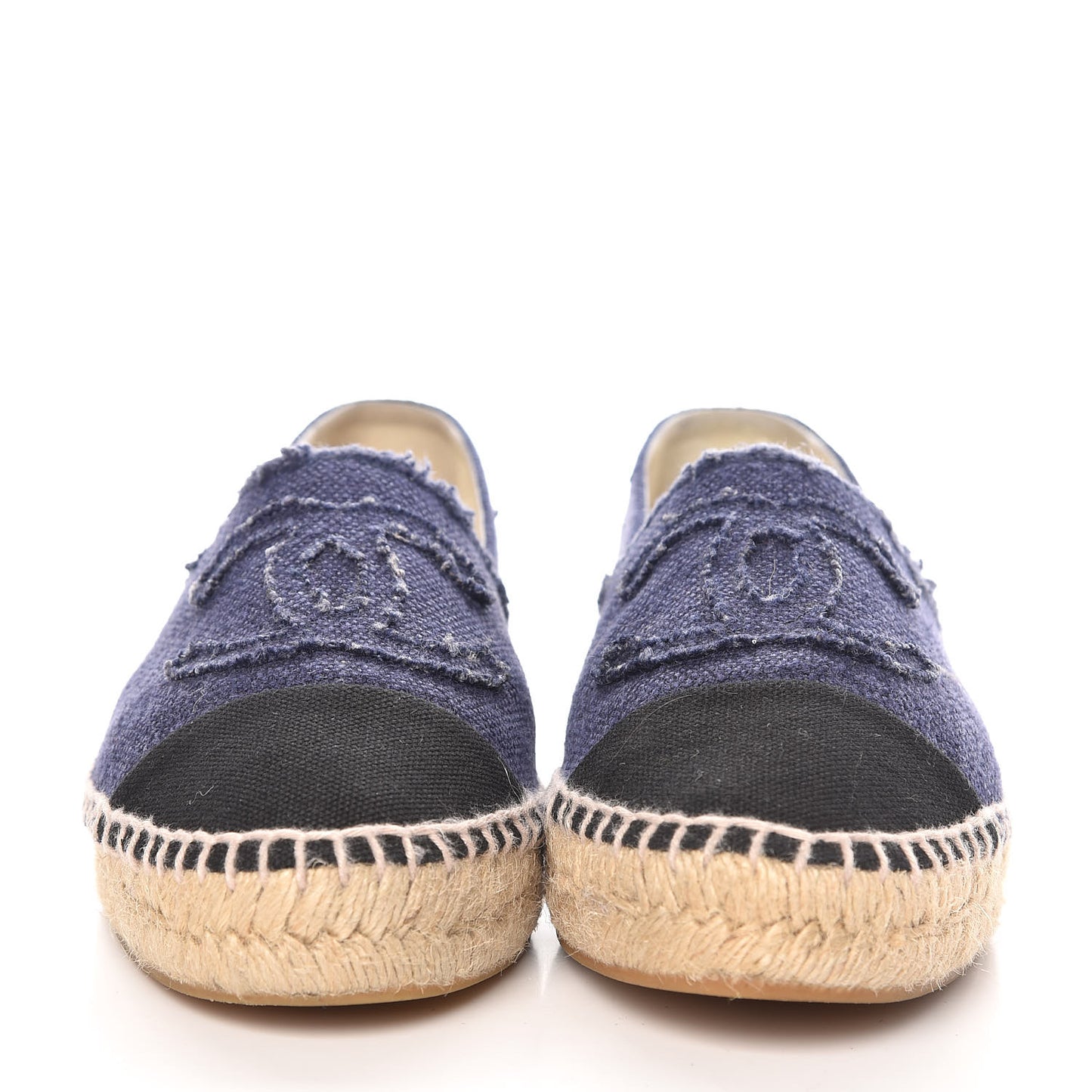 Denim Toile CC Espadrilles 36 Navy Black