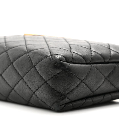 Saint Laurent Lambskin Quilted Gaby Zipped Pouch Black 9 of 10