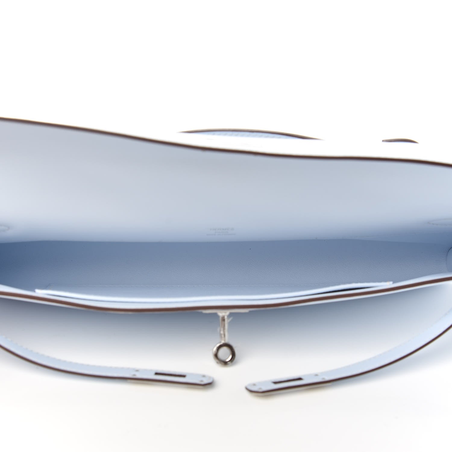 Hermes Swift Kelly Cut Clutch Pochette Bleu Brume 5 of 10