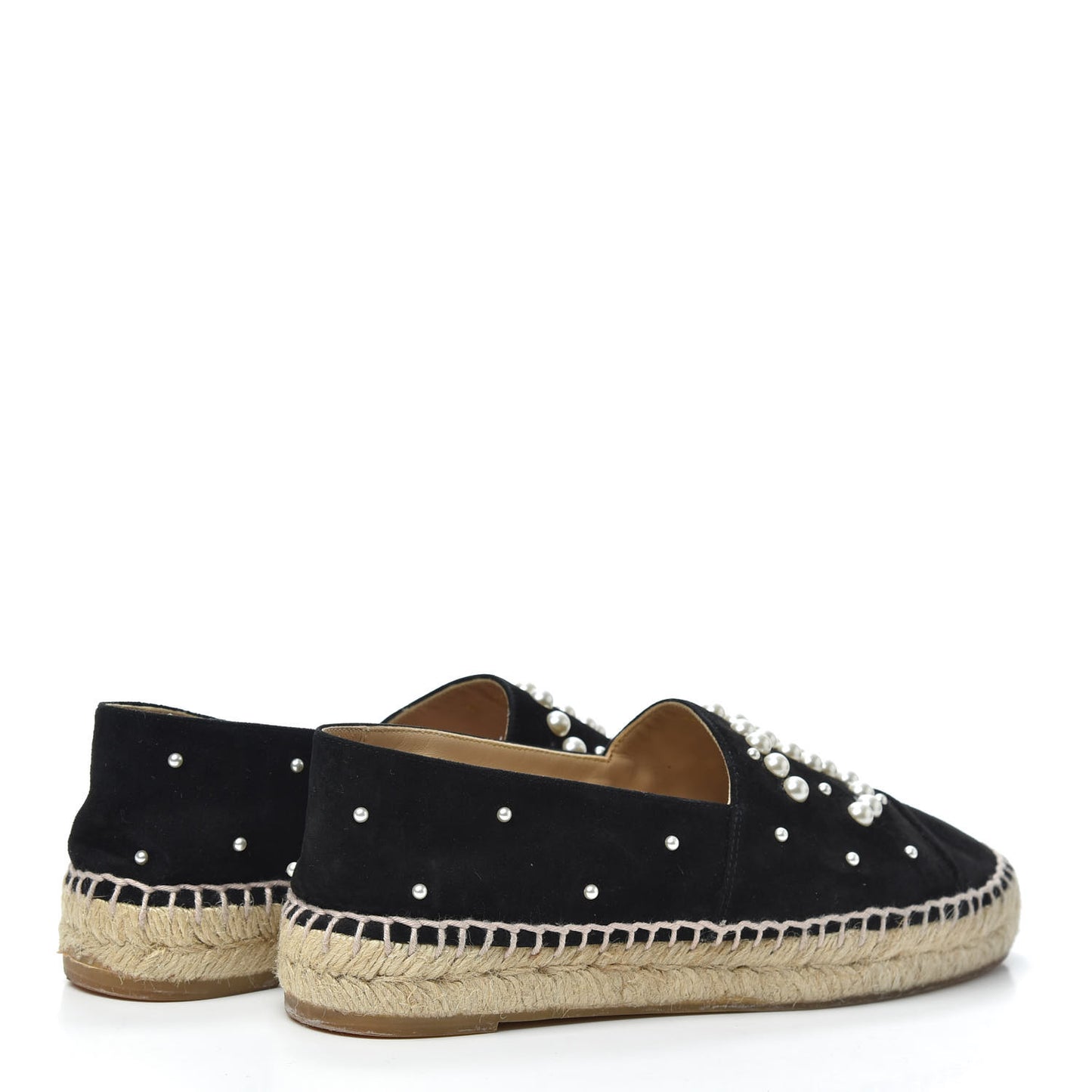 Suede Pearl CC Espadrilles 36 Black