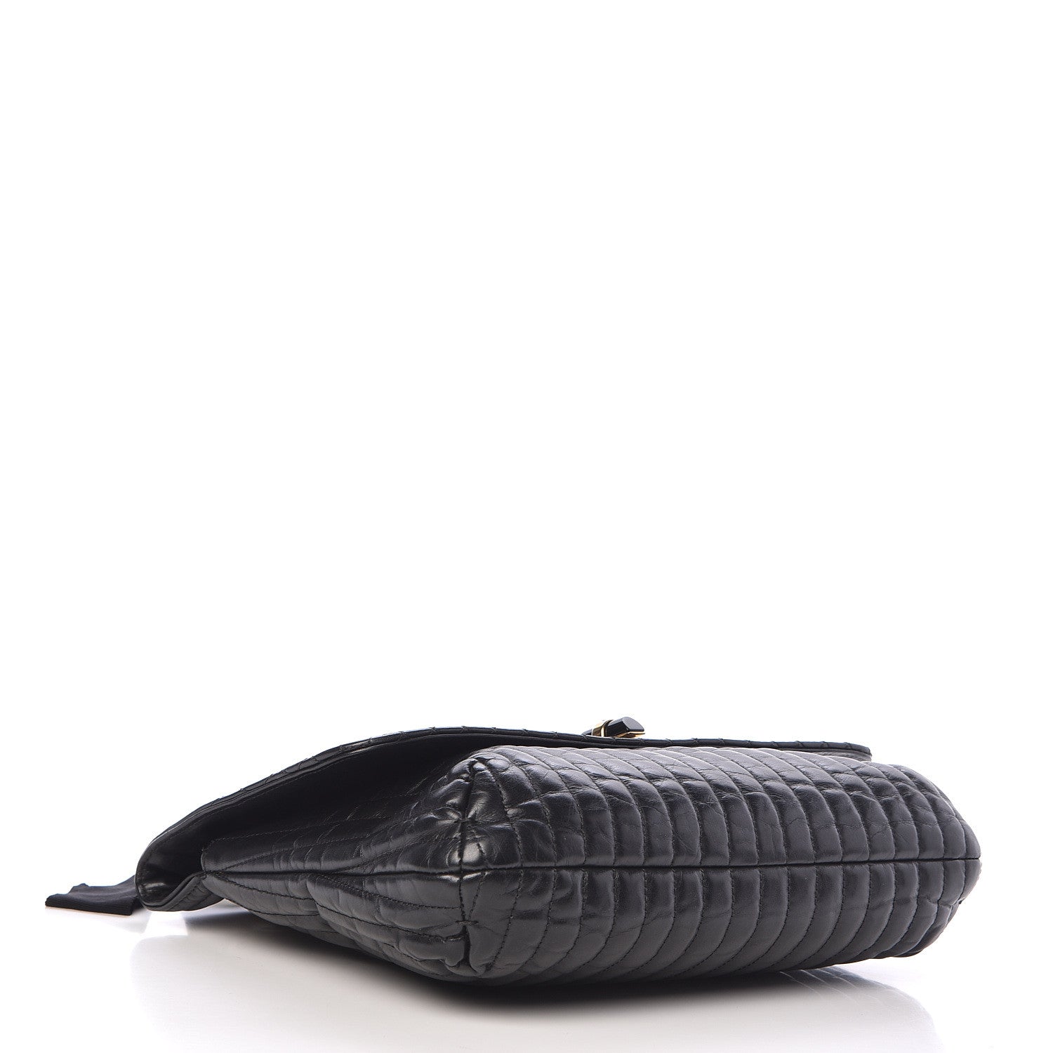 Lanvin Hammered Calfskin Medium Happy Edgy Shoulder Bag Black 4 of 13