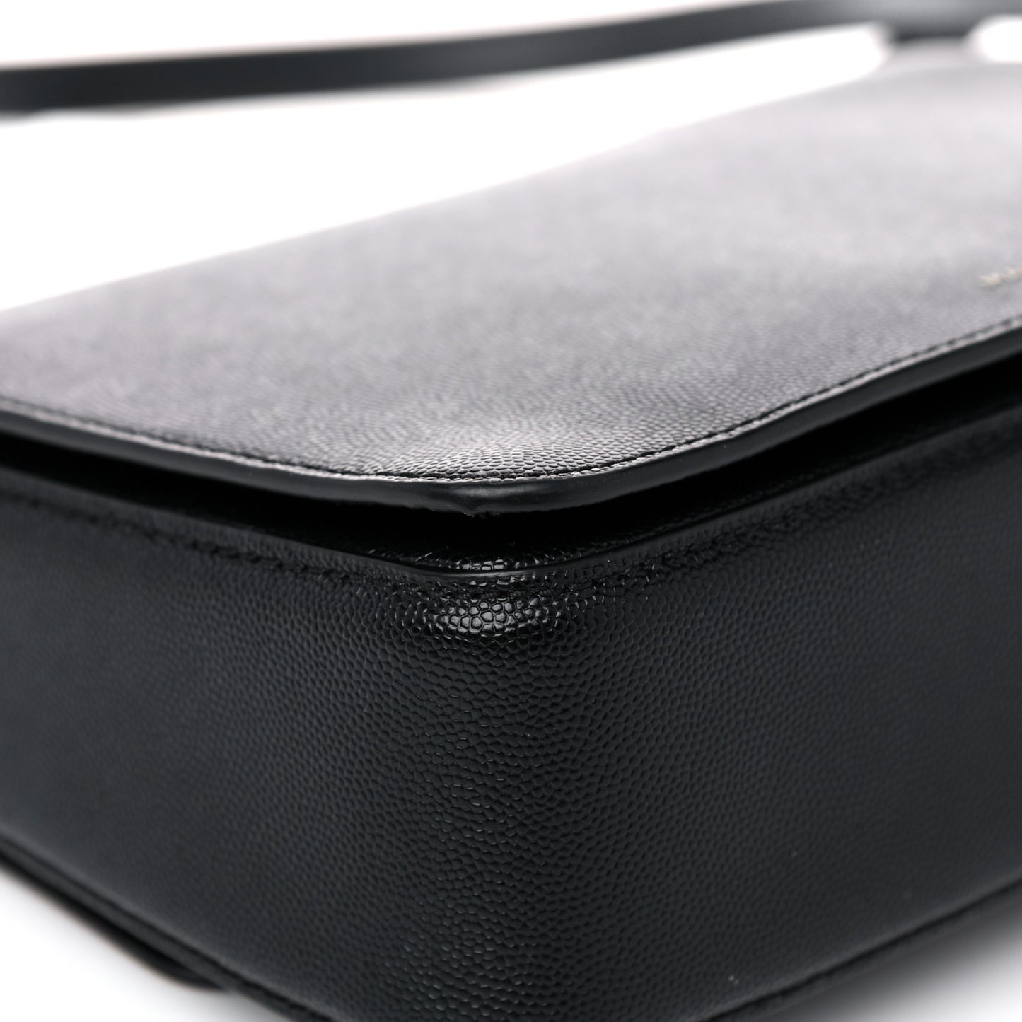 Textured Calfskin The J Link Shoulder Bag Black