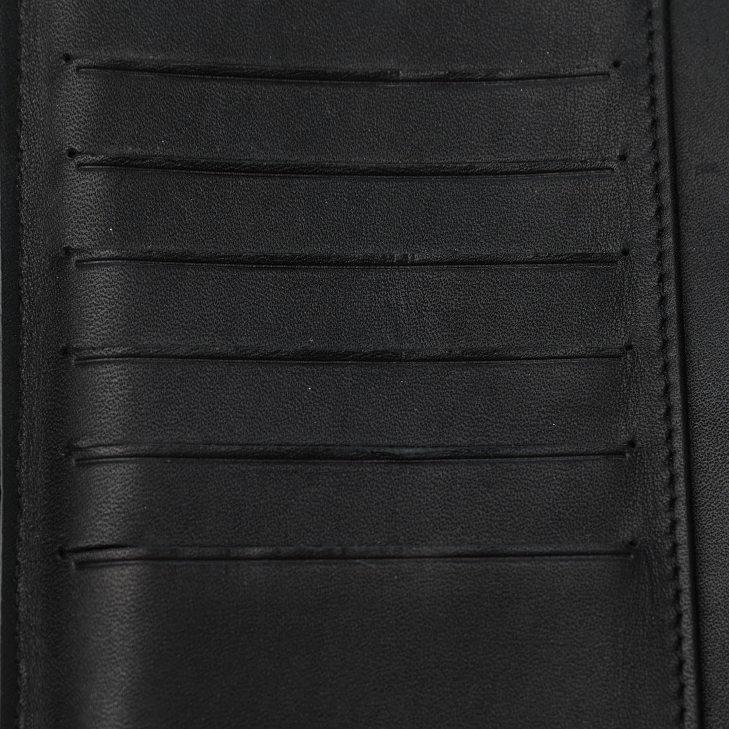 Chanel Glittered Calfskin Quilted Large Gusset Zip Wallet Black 11 of 12