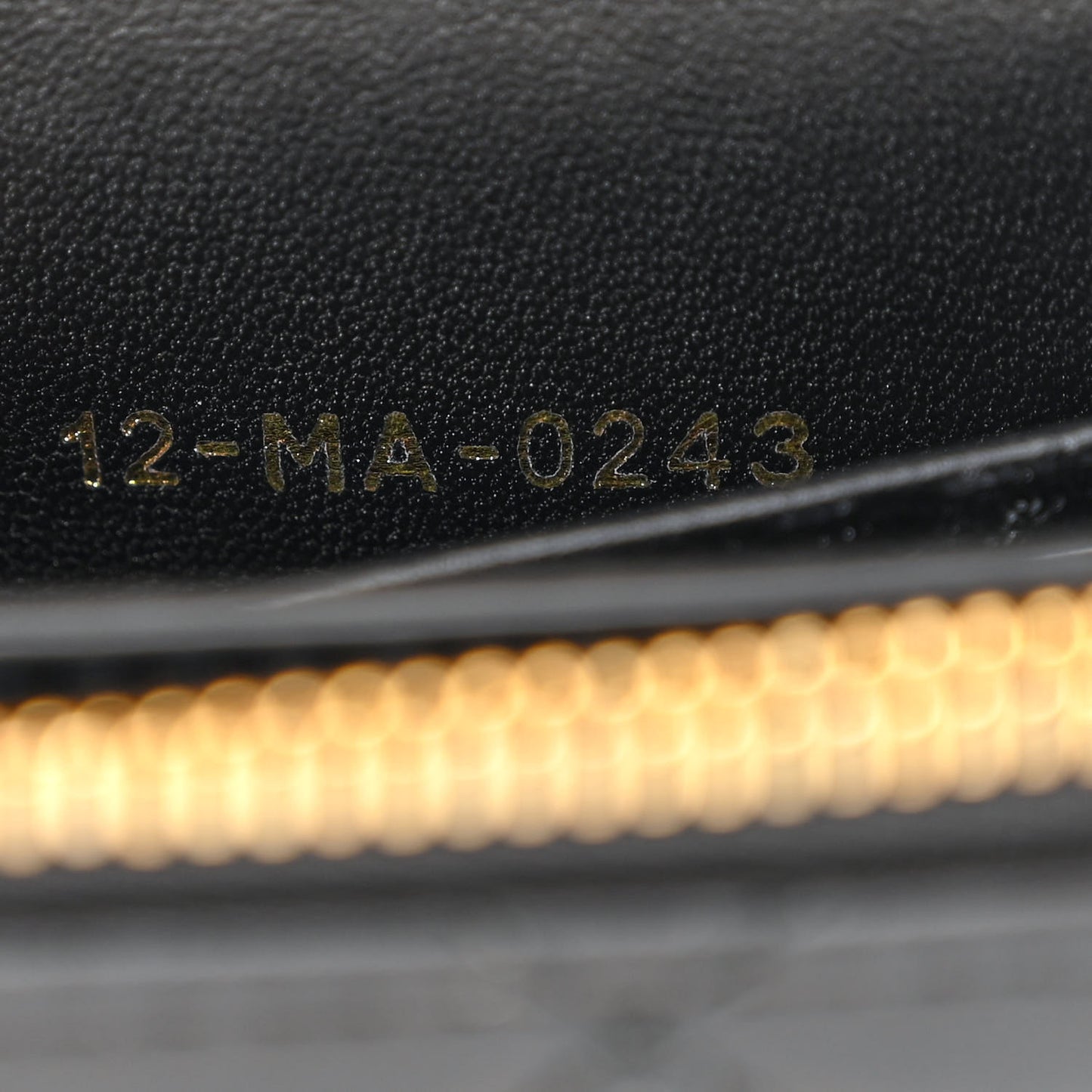 Lambskin Macrocannage Mini Miss Caro Bag Black