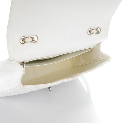 Chanel Caviar Quilted Jumbo Single Flap White 4 of 8