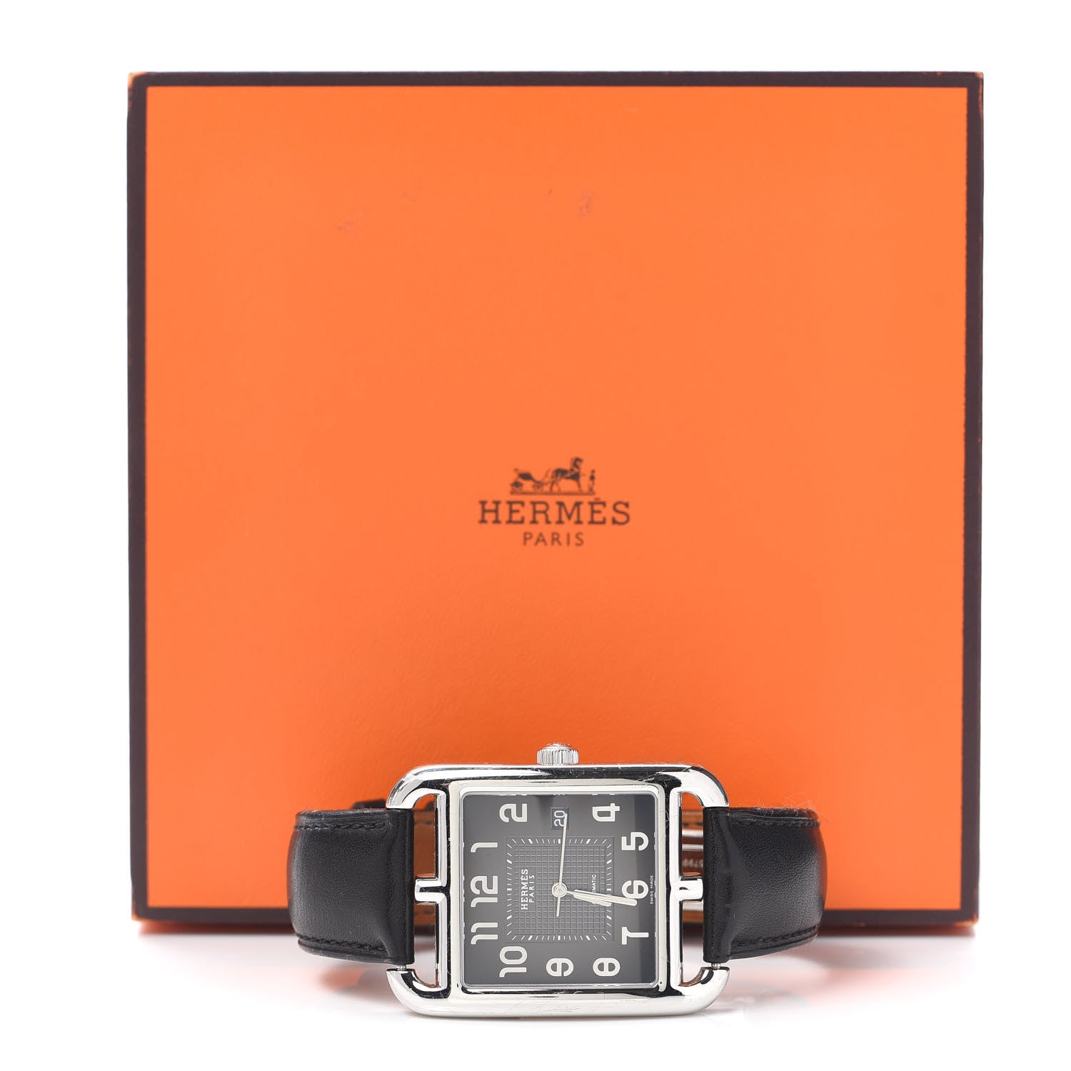 Hermes Stainless Steel Barenia 36mm Cape Cod Automatic Watch Noir 6 of 6