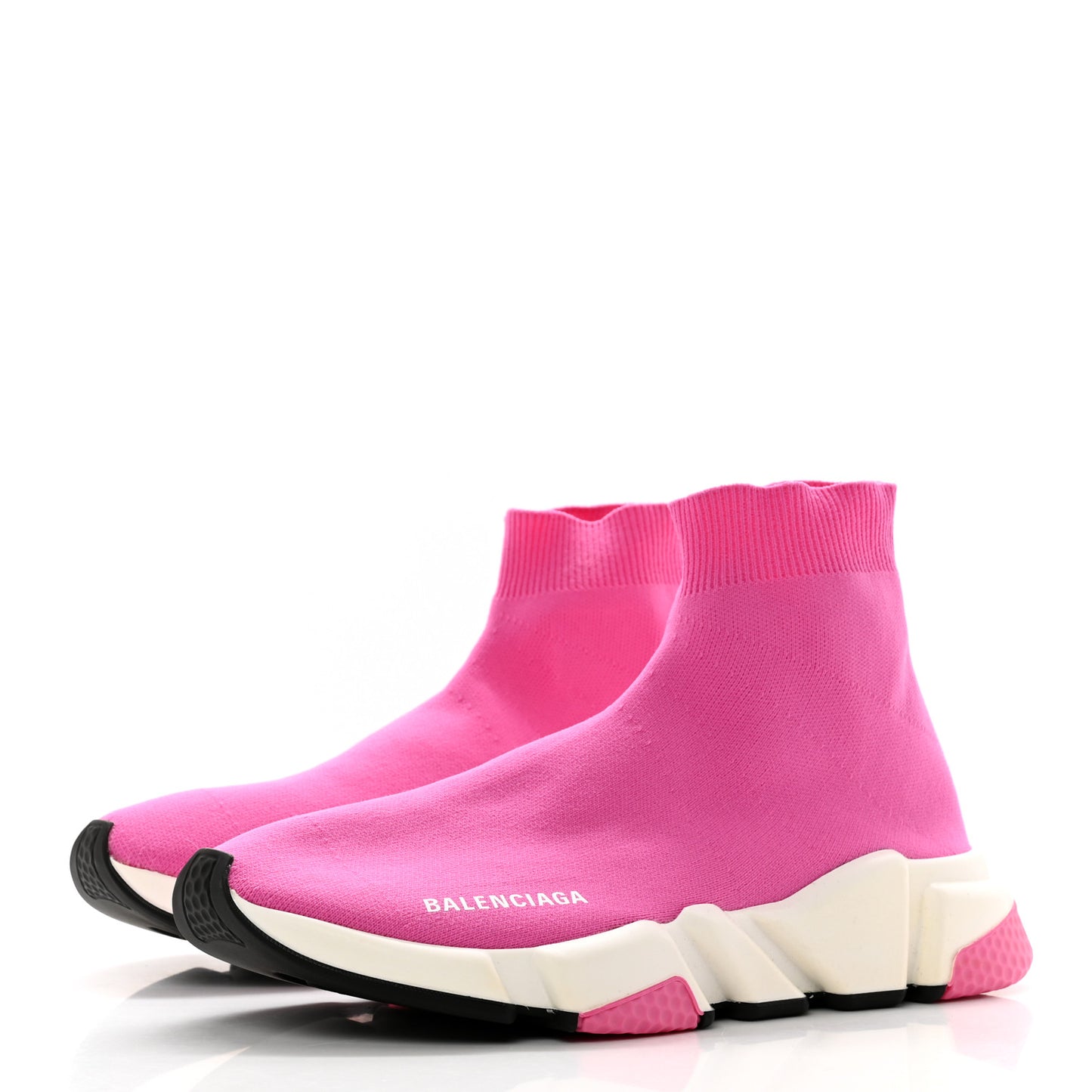 Neoprene Knit Womens Speed Sneakers 40 Pink White
