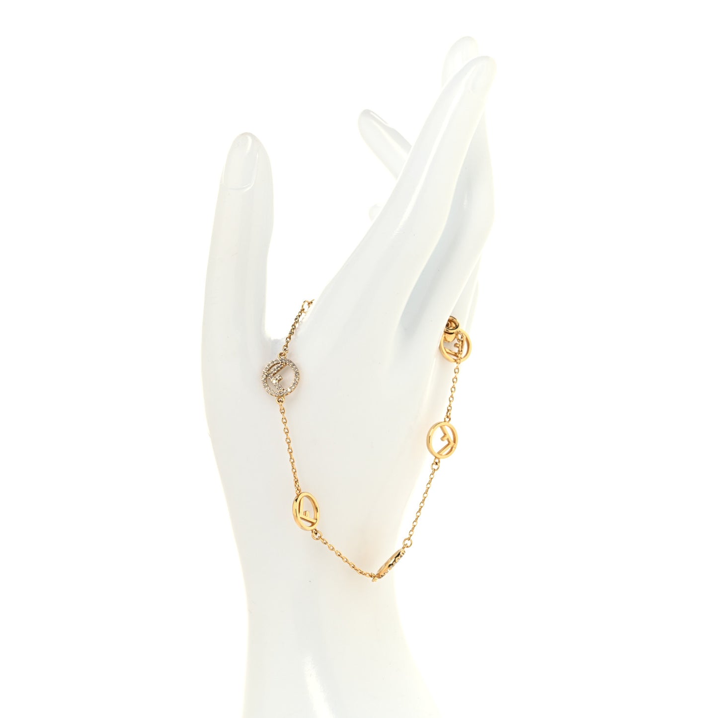 Metal Crystal F is Fendi Bracelet Gold