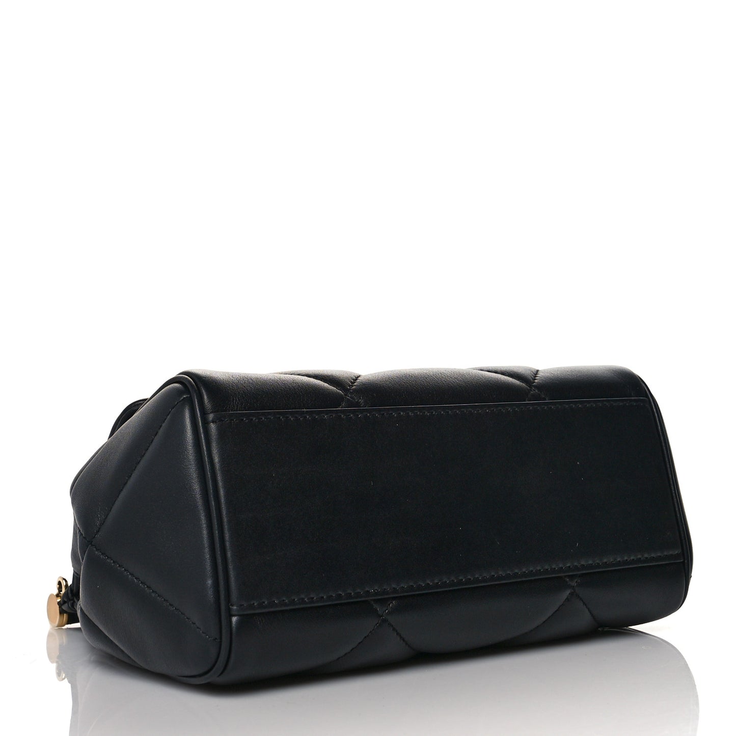 Calfskin Quilted Small Miss Sicily Satchel Black