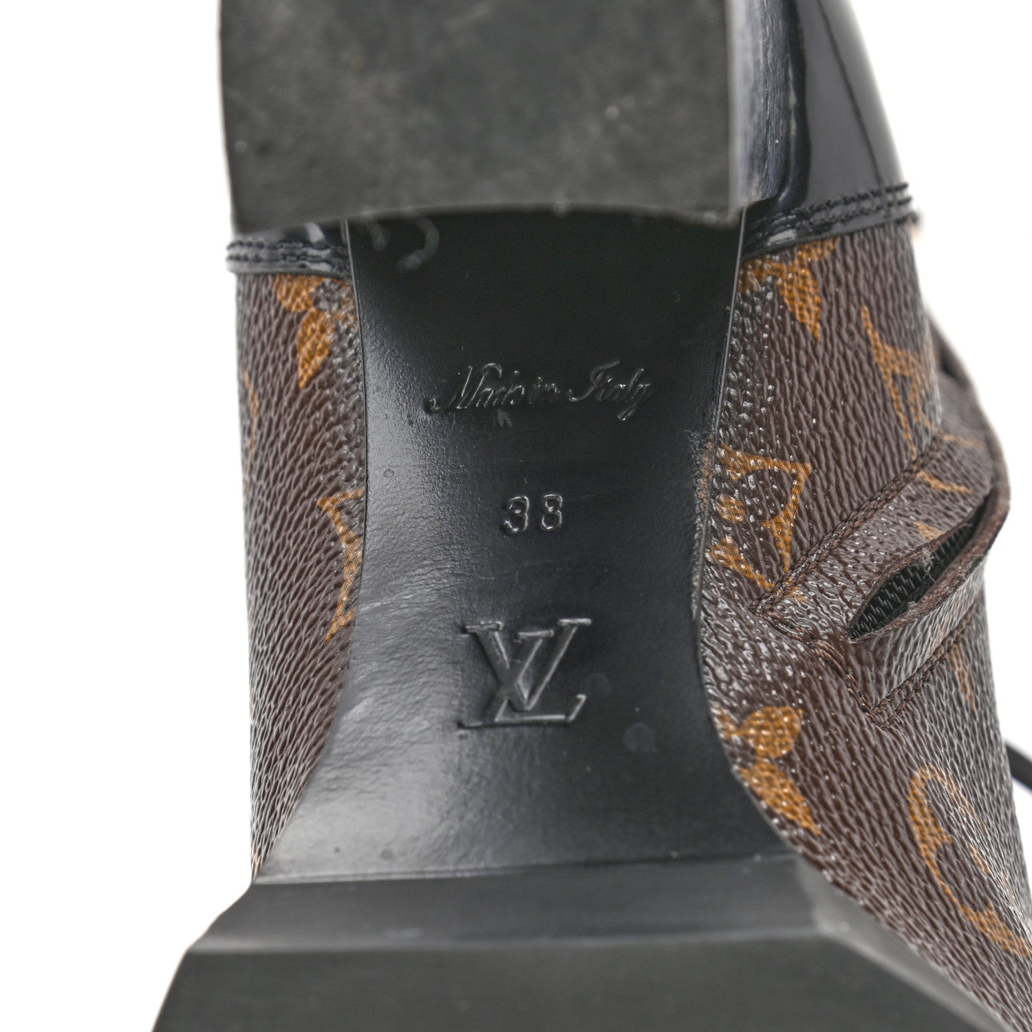Louis Vuitton Patent Calfskin Monogram Star Trail Ankle Boots 38 Black 6 of 10